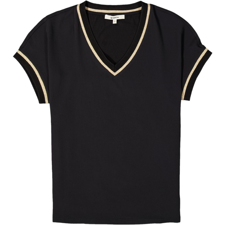 CAMISETA CON DETALLES DORADOS MUJER GARCIA JEANS