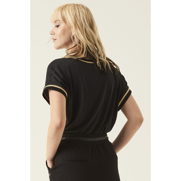 CAMISETA CON DETALLES DORADOS MUJER GARCIA JEANS