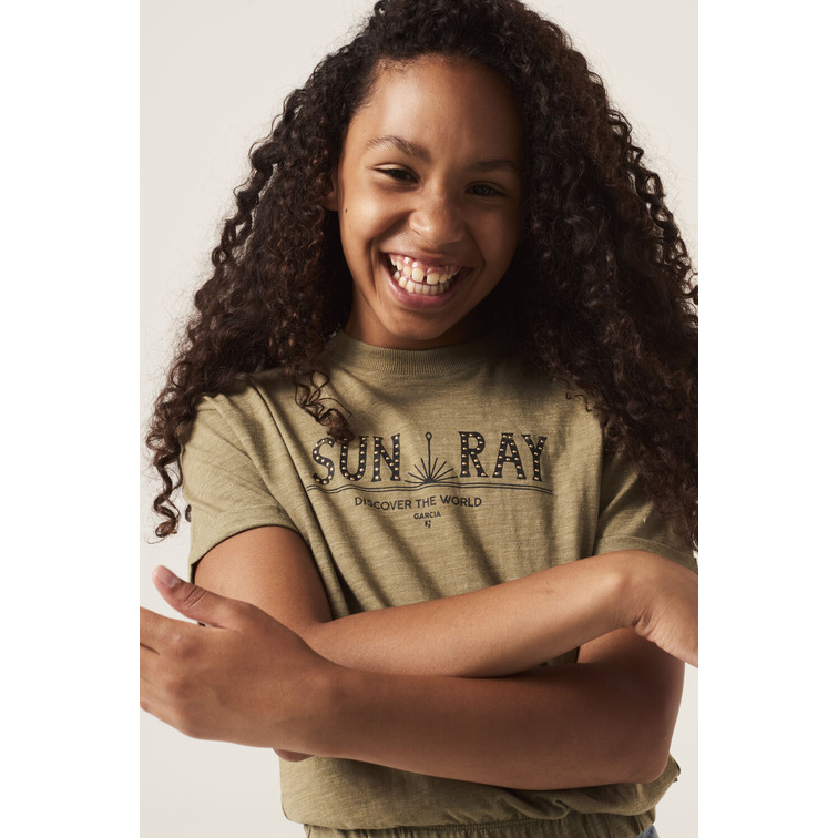 CAMISETA CON BAJO ELÁSTICO NIÑA GARCIA JEANS