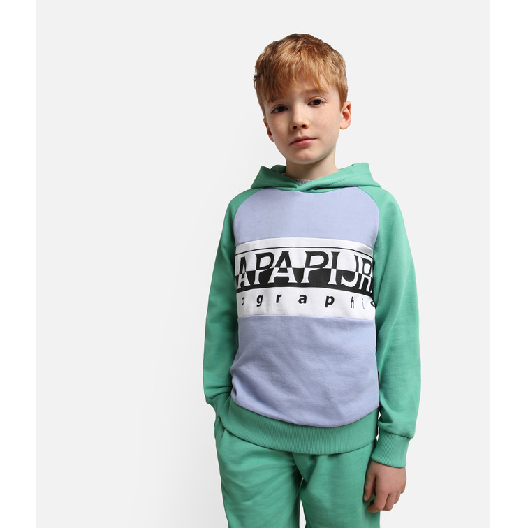 SUDADERA COLORBLOCK CON CAPUCHA NIÑO NAPAPIJRI ENTREMONT
