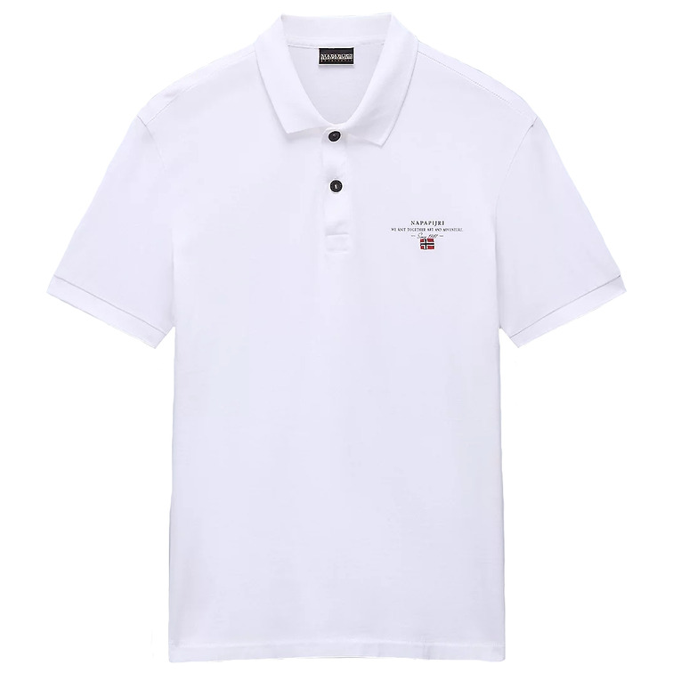 POLO HOMBRE  NAPAPIJRI ELBAS JERSEY 002 BRIGHT WHITE