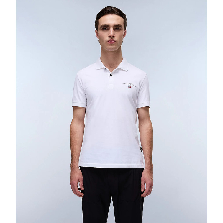 POLO HOMBRE  NAPAPIJRI ELBAS JERSEY 002 BRIGHT WHITE
