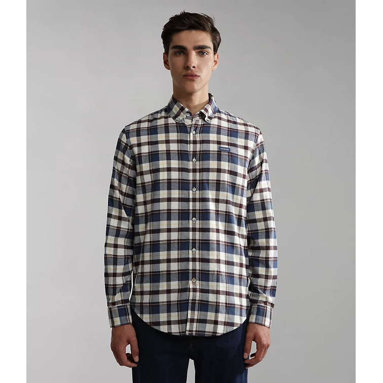CAMISA ESTAMPADA A CUADROS HOMBRE NAPAPIJRI TREKKING