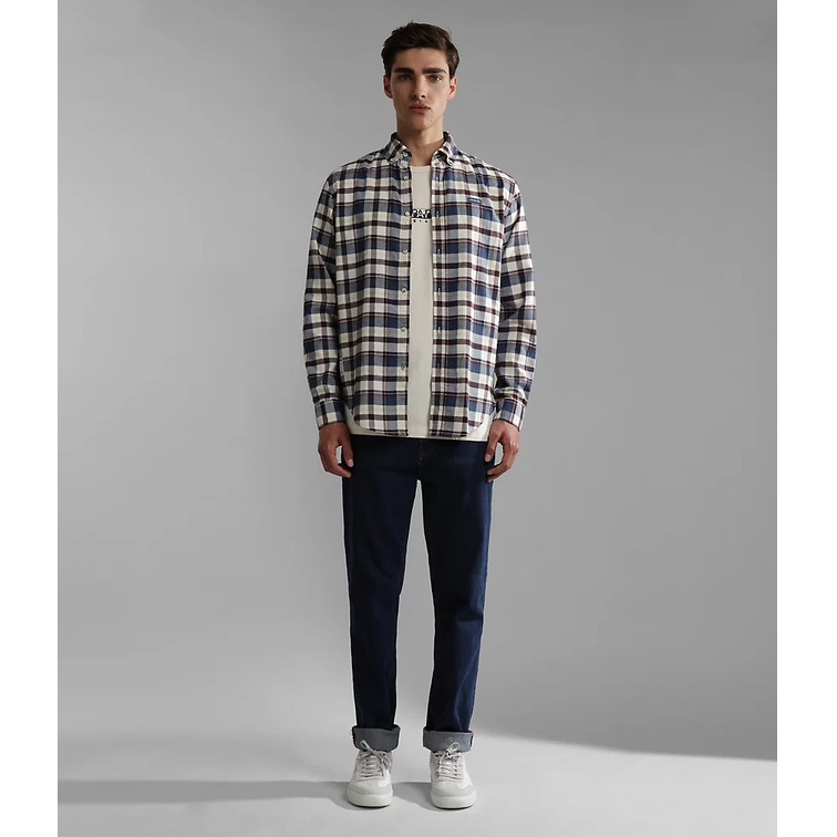 CAMISA ESTAMPADA A CUADROS HOMBRE NAPAPIJRI TREKKING
