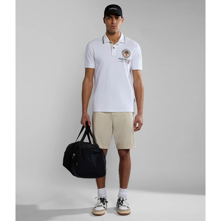 POLO HOMBRE  NAPAPIJRI GANDY 4 BRIGHT WHITE 002