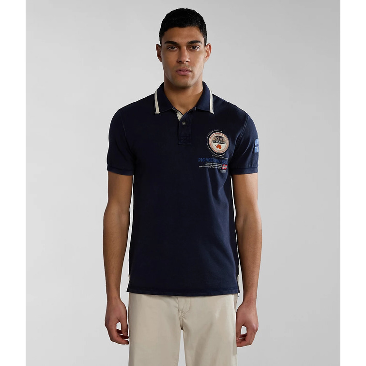 POLO HOMBRE  NAPAPIJRI GANDY 4 BLU MARINE