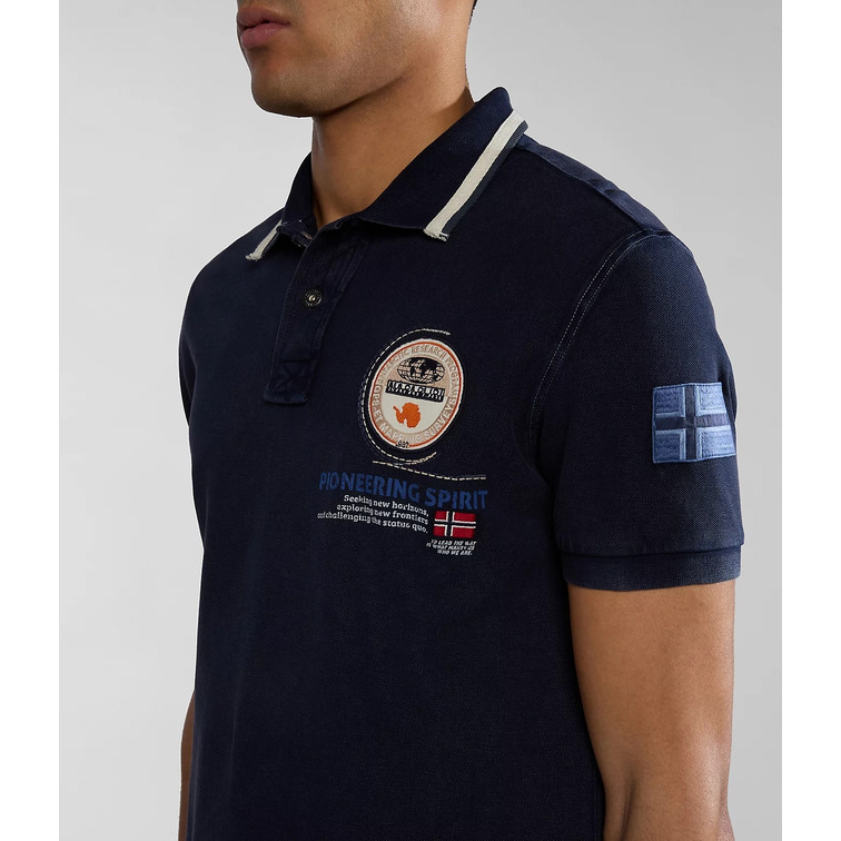 POLO HOMBRE  NAPAPIJRI GANDY 4 BLU MARINE