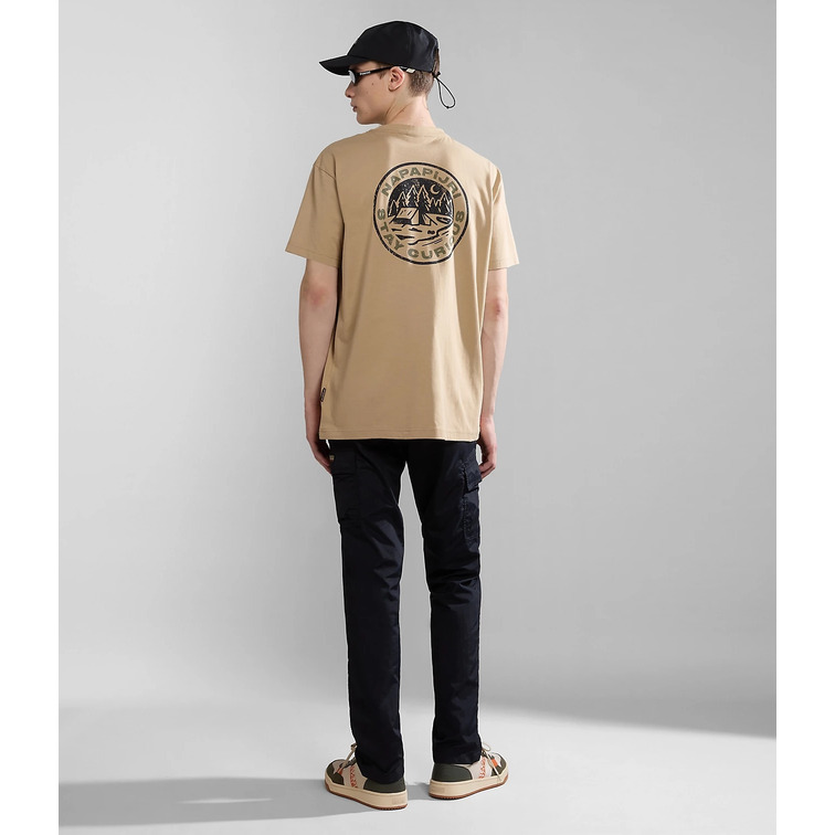 CAMISETA HOMBRE  NAPAPIJRI S-KOTCHO BEIGE CORNSTALK