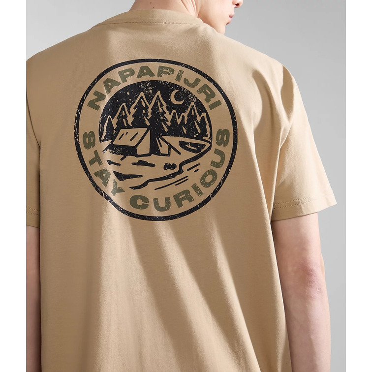 CAMISETA HOMBRE  NAPAPIJRI S-KOTCHO BEIGE CORNSTALK