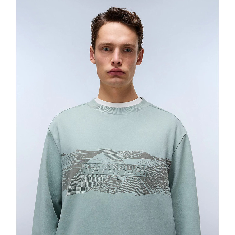 SUDADERA HOMBRE  NAPAPIJRI B-VANNI C G1X GREEN MIL G1X