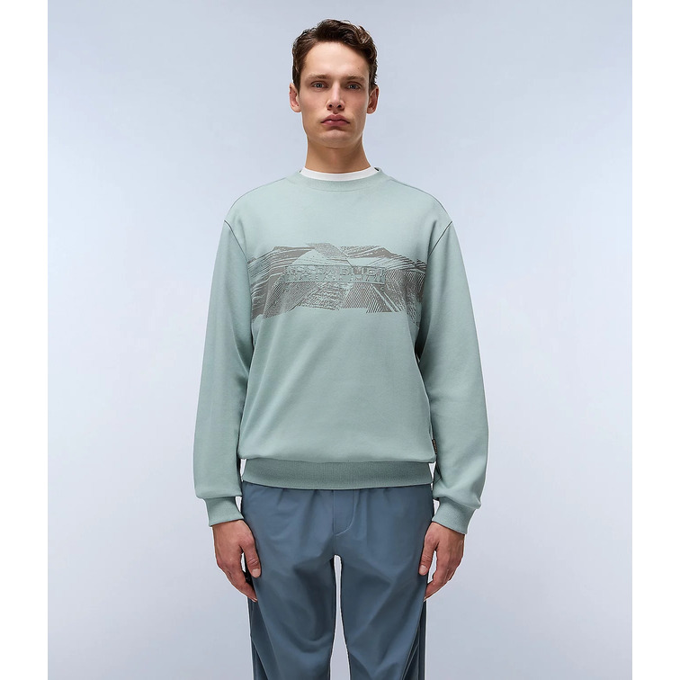 SUDADERA HOMBRE  NAPAPIJRI B-VANNI C G1X GREEN MIL G1X