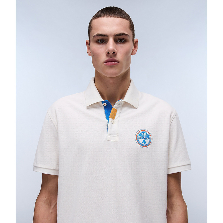POLO HOMBRE  NAPAPIJRI E-CLANIS SS N1A WHITE WHISPER