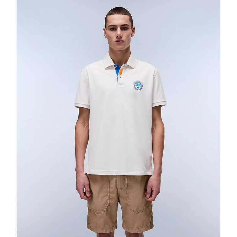 POLO HOMBRE  NAPAPIJRI E-CLANIS SS N1A WHITE WHISPER