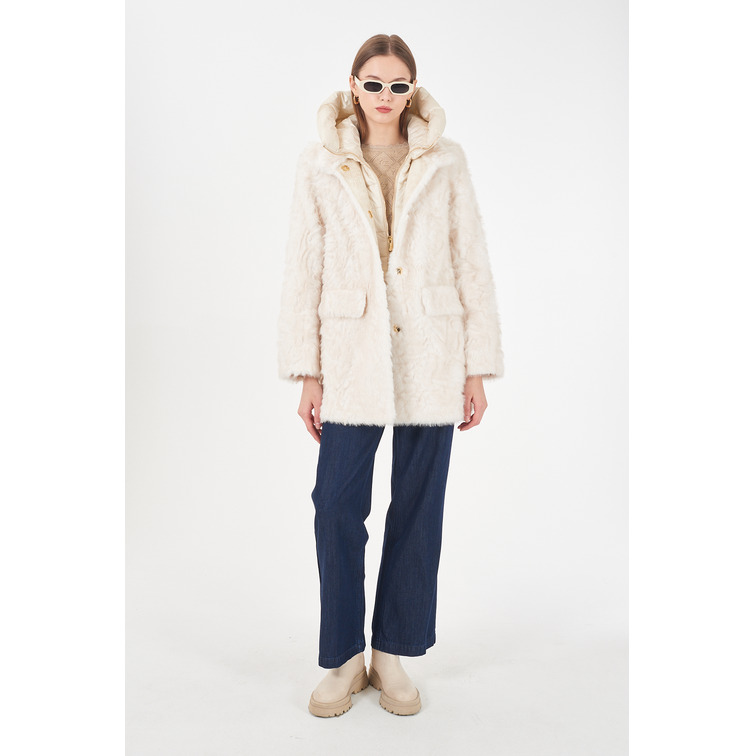 ABRIGO MUJER  YES ZEE CAPPOTTO DONNA CON FINTO GILET