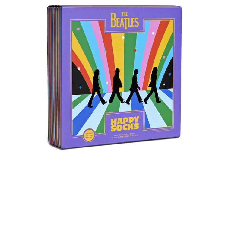 CAJA REGALO 3 CALCETINES HAPPY SOCKS TEMATICA BEATLES