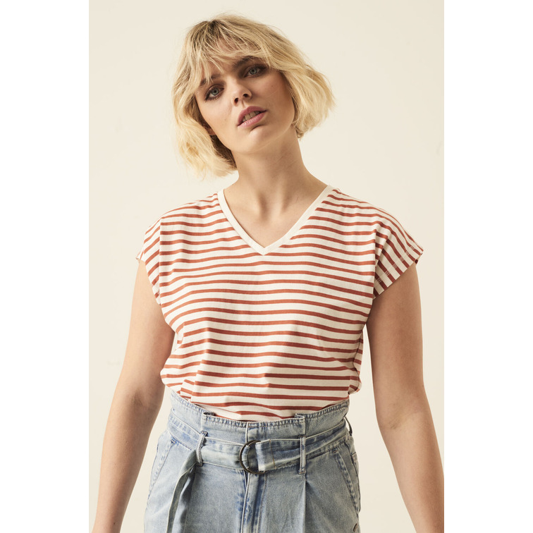 CAMISETA A RAYAS MUJER GARCIA JEANS
