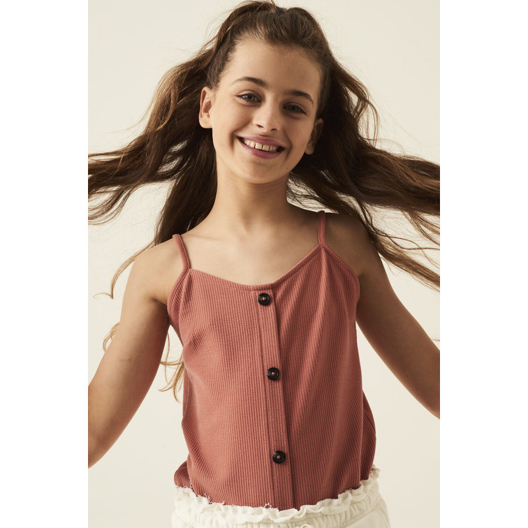 CAMISETA DE TIRANTES CON BOTONES NIÑA GARCIA JEANS