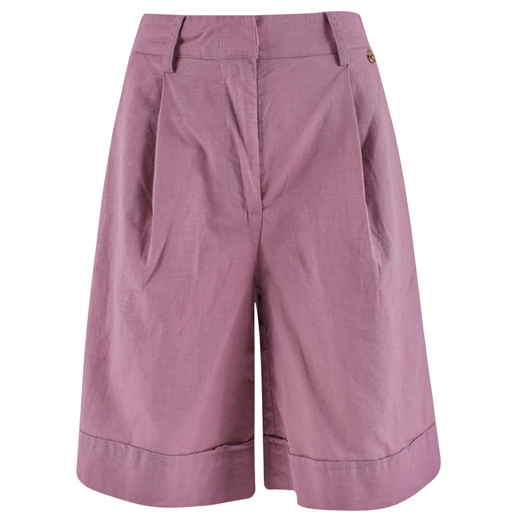 MUJER BERMUDA DONNA IN MISTO LINO CO 0437