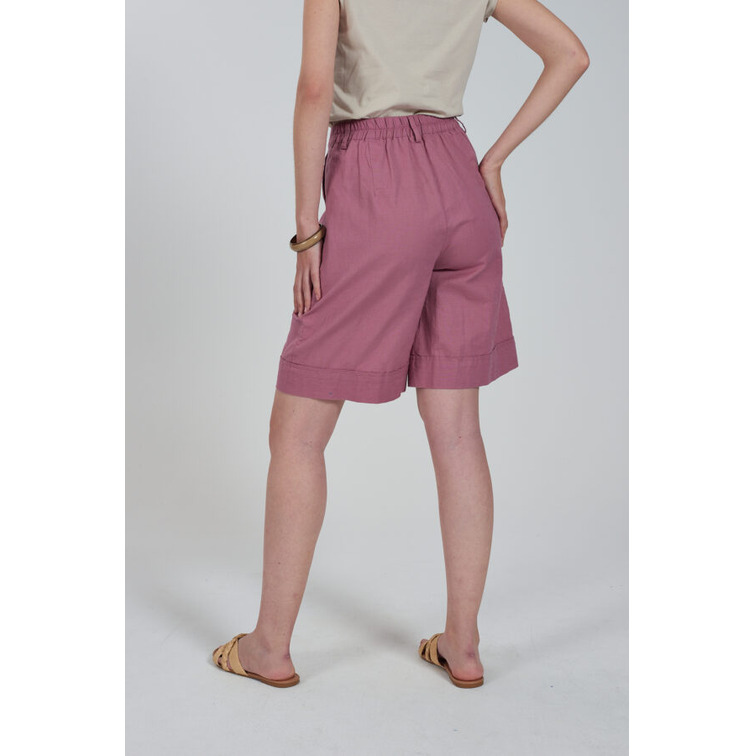 MUJER BERMUDA DONNA IN MISTO LINO CO 0437
