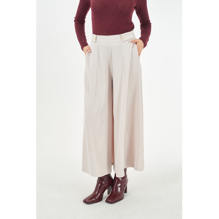 PANTALÓN MUJER YES ZEE PANTAGONNA CON PINCES E MOTIVO