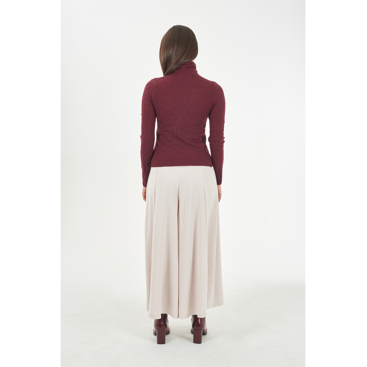 PANTALÓN MUJER YES ZEE PANTAGONNA CON PINCES E MOTIVO