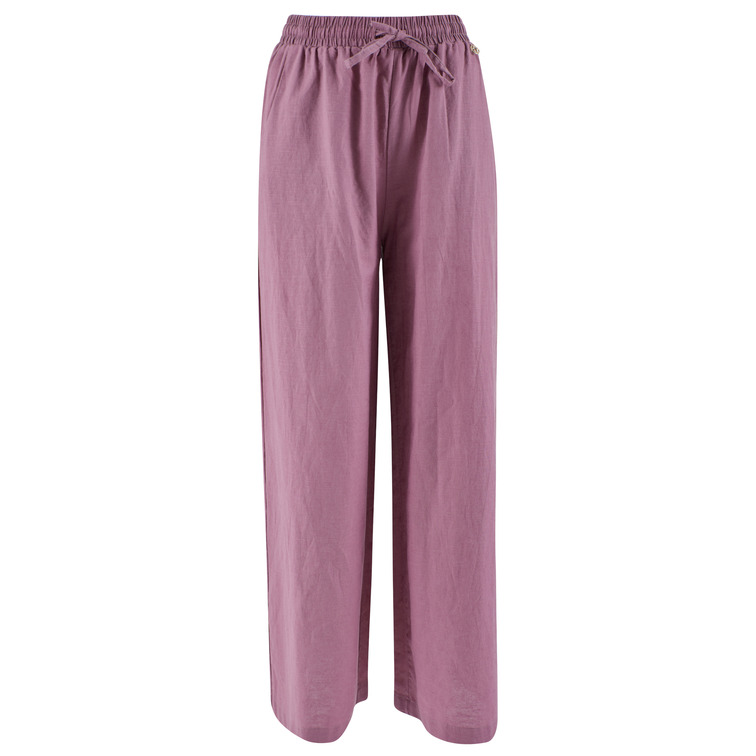 PANTALÓN MUJER  YES ZEE PANTALONE DONNA AMPIO CON COUL
