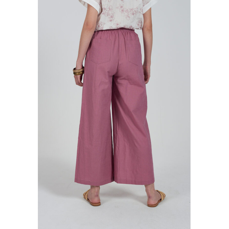 PANTALÓN MUJER  YES ZEE PANTALONE DONNA AMPIO CON COUL