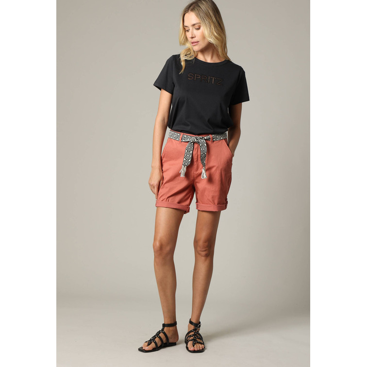PANTALÓN CORTO MUJER DEELUXE CINTURON ETNICO