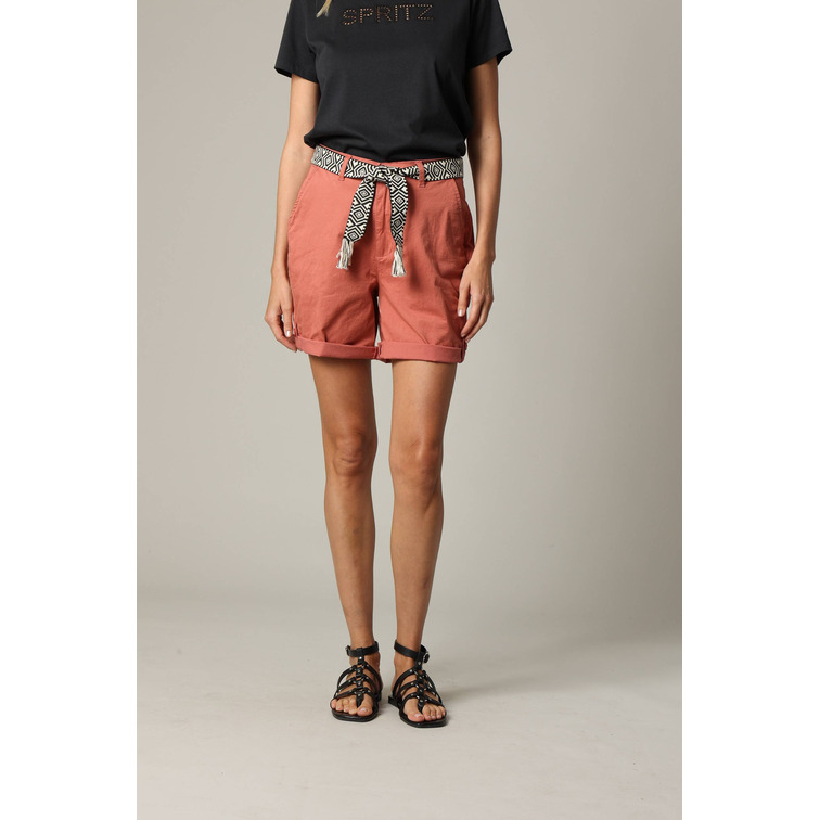PANTALÓN CORTO MUJER DEELUXE CINTURON ETNICO