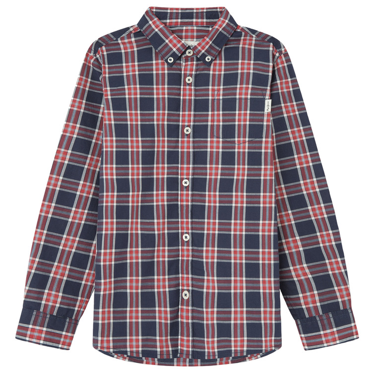 CAMISA POPELIN NIÑO PEPE JEANS DE CUADROS FIT REGULAR