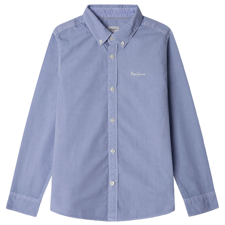 CAMISA POPELÍN NIÑO PEPE JEANS CON LOGO BORDADO