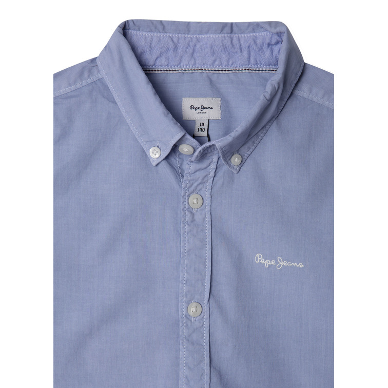 CAMISA POPELÍN NIÑO PEPE JEANS CON LOGO BORDADO