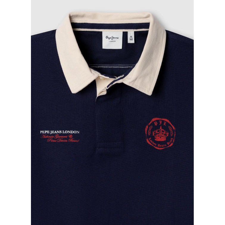 POLO RUGBY NIÑO PEPE JEANS MANGA LARGA