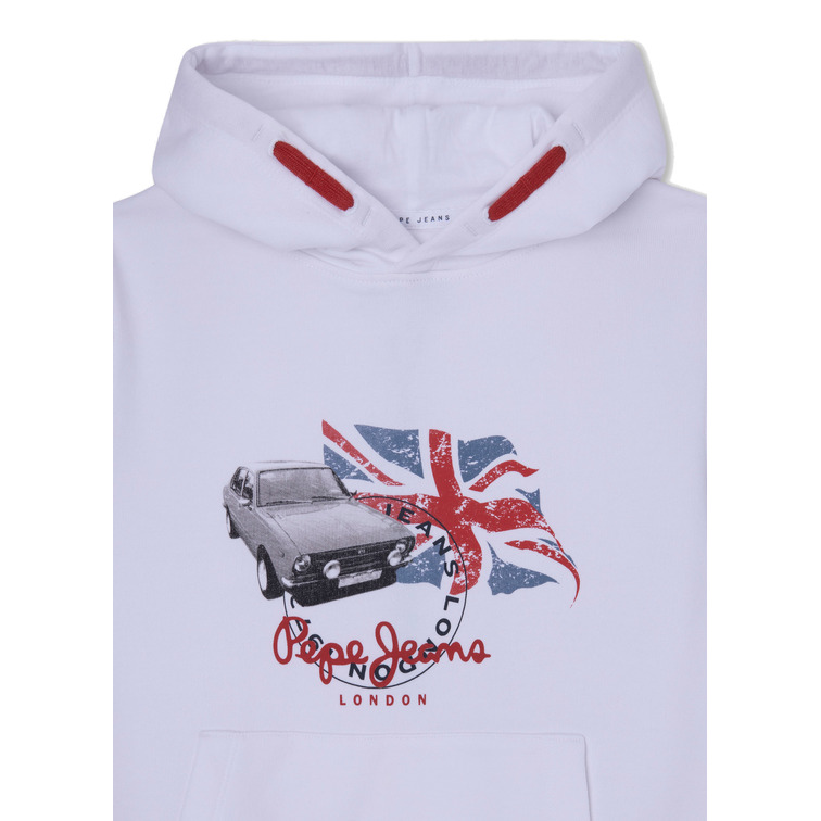 SUDADERA CAPUCHA LOGO ESTAMPADO NIÑO PEPE JEANS TROY