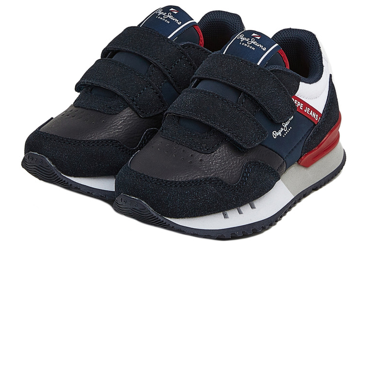 ZAPATILLA CON VELCRO NIÑO PEPE JEANS LONDON ONE COVER BK