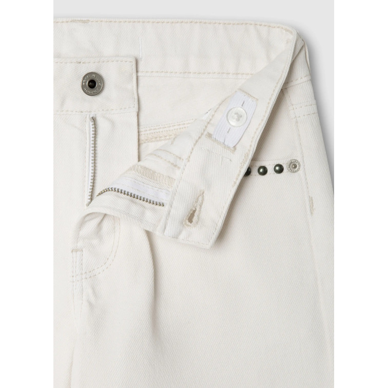 NIÑA WIDE LEG HW LEXY ECRU STUDS 000