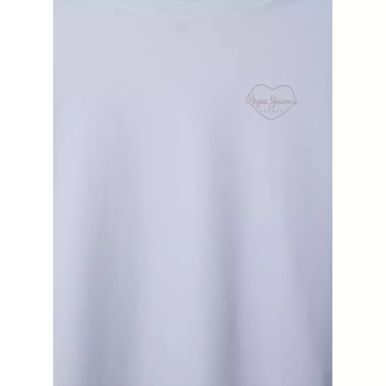 CAMISETA NIÑA PEPE JEANS LOGO CORAZON FIT HOLGADO