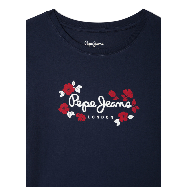 CAMISETA NIÑA PEPE JEANS DETALLES FLORALES
