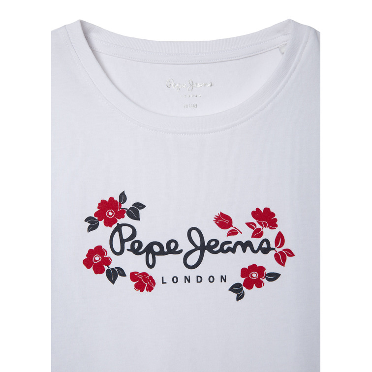 CAMISETA NIÑA PEPE JEANS DETALLES FLORALES