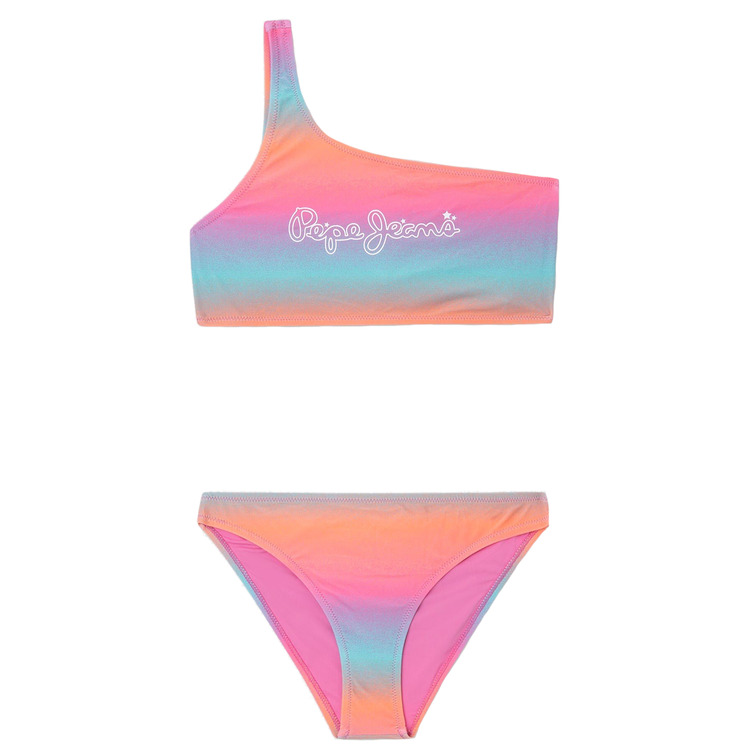 BIKINI ASIMÉTRICO COLORES PASTEL NIÑA PEPE JEANS MAUVETY