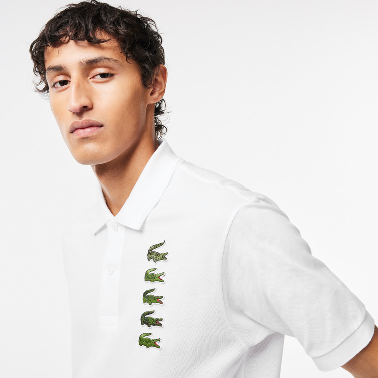 POLO HOMBRE  LACOSTE CHEMISE COL BORD-COTES MANCHES