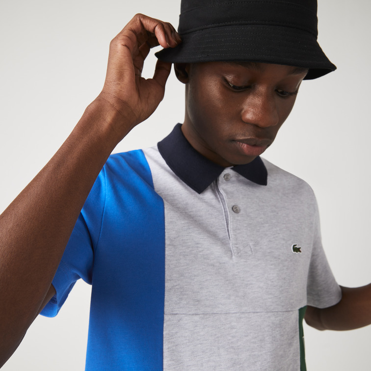 POLO EN ALGODÓN STRETCH CON DISEÑO COLOR BLOCK HOMBRE LACOSTE
