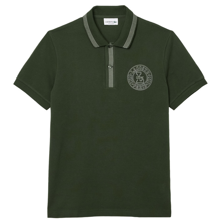 POLO HOMBRE LACOSTE INSIGNIA ESTAMPADA FIT REGULAR