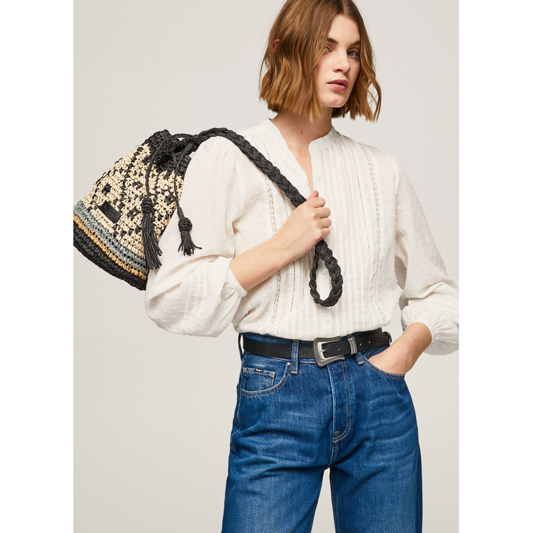 BOLSO BUCKET DE PAJA MUJER PEPE JEANS XIMENA
