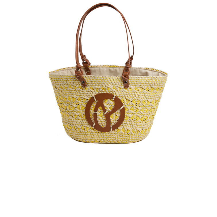 Bolso De Paja Tejido A Mano Para Mujer | Capacidad Grande, Cremallera, Ideal Para Playa Y Viajes