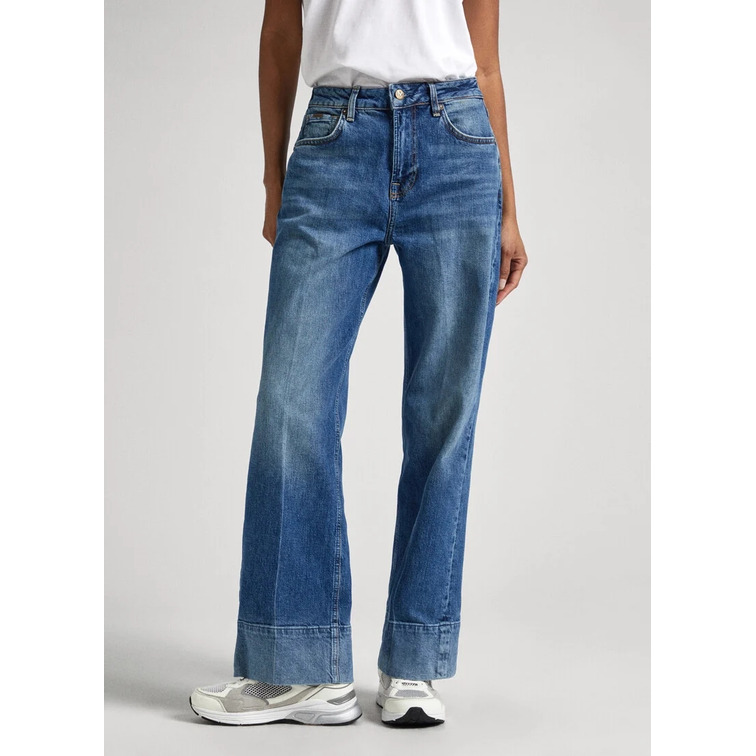 VAQUERO MUJER  PEPE JEANS LOOSE ST JEANS UHW FADE