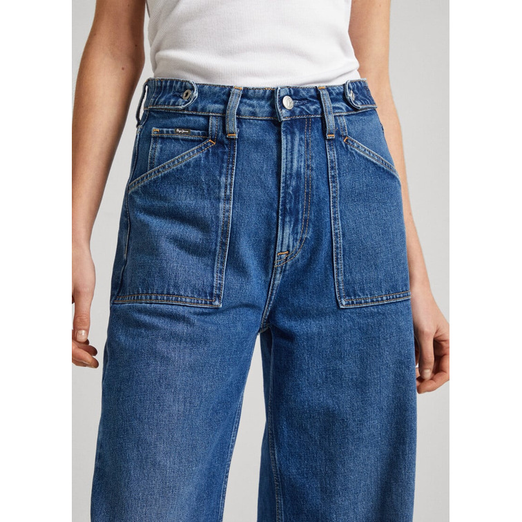 VAQUERO MUJER  PEPE JEANS WIDE LEG JEANS UHW UTILITY