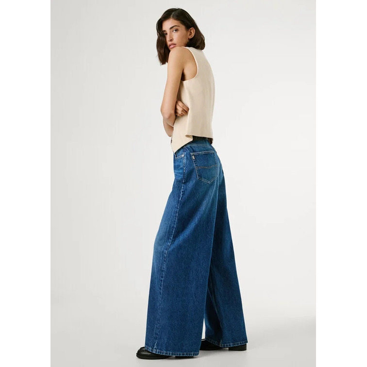 VAQUERO MUJER  PEPE JEANS WIDE LEG JEANS UHW JAIMY