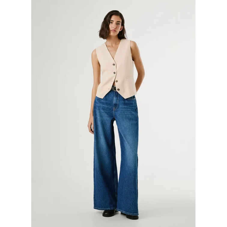 VAQUERO MUJER  PEPE JEANS WIDE LEG JEANS UHW JAIMY