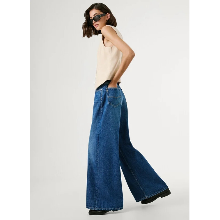 VAQUERO MUJER  PEPE JEANS WIDE LEG JEANS UHW JAIMY